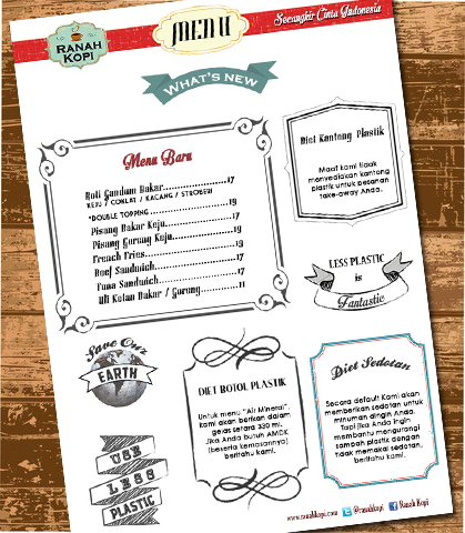 Lembar terakhir menu Ranah Kopi